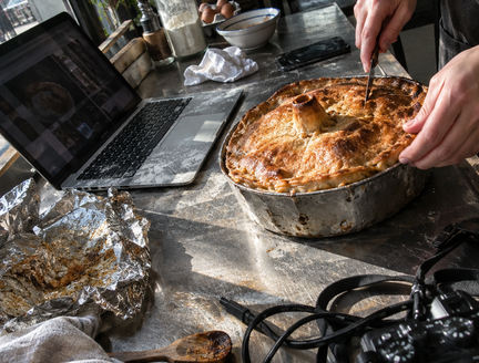 Bake for a golden crust, then wait before cutting
